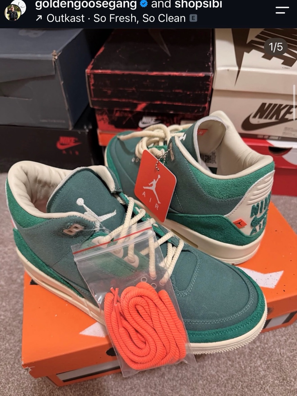 Brand New in Box Air Jordan 3 Retro OG SP "Bicoastal" Women’s 9